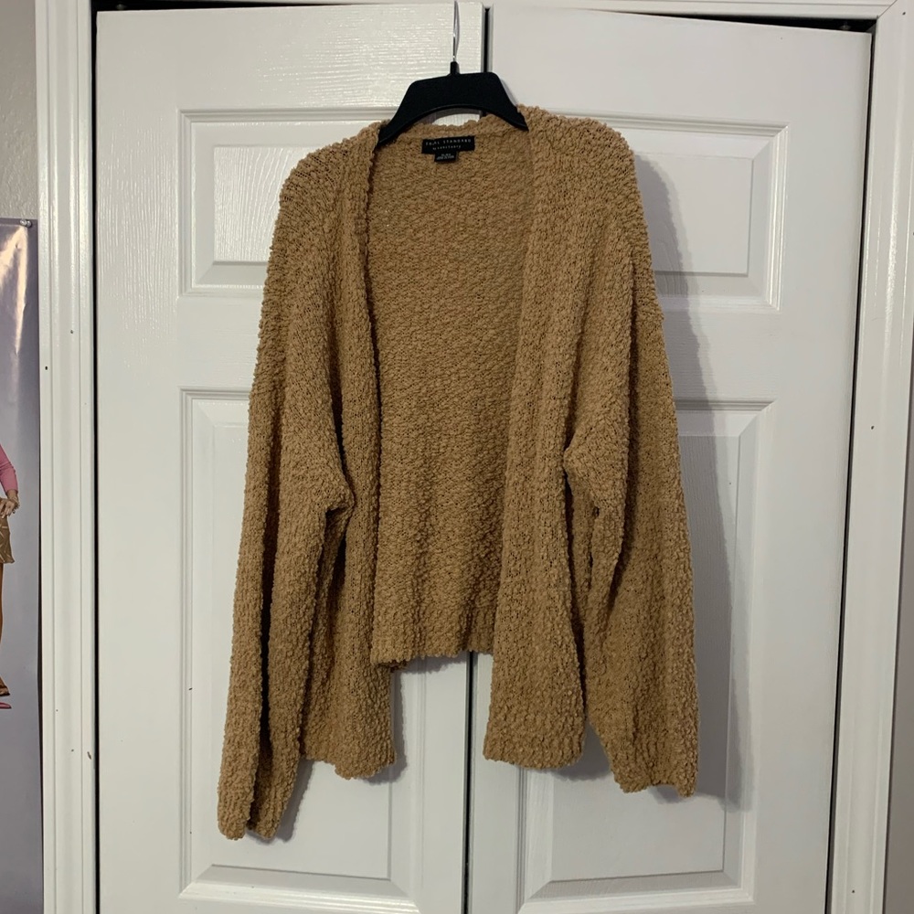 social standard tan cardigan